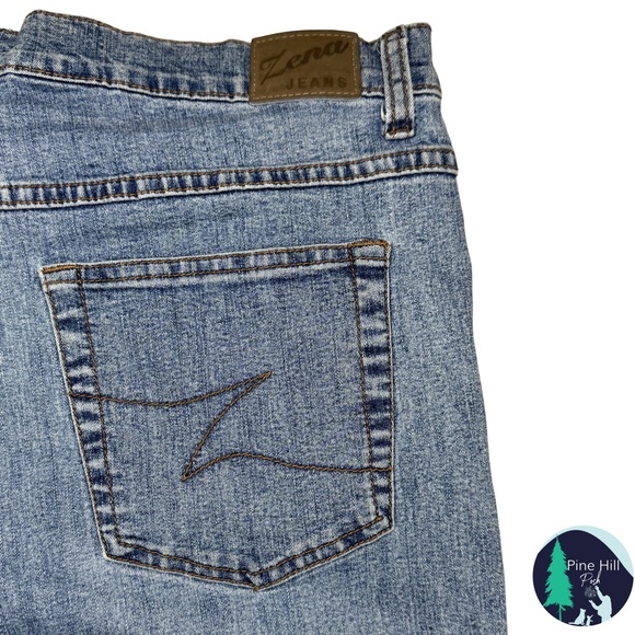 Vintage Y2K Zena Capri Jeans Womens 12 Blue Mid-rise Straight Leg Cuffed EUC - Picture 7 of 12